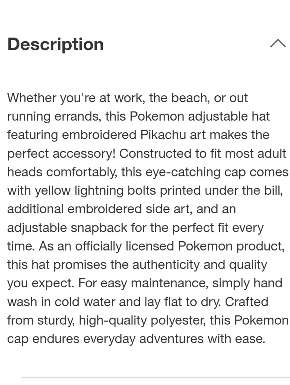Pokemon Pikachu Snapback Cap (58cm) - Picture 15 of 16